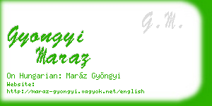 gyongyi maraz business card