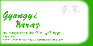 gyongyi maraz business card